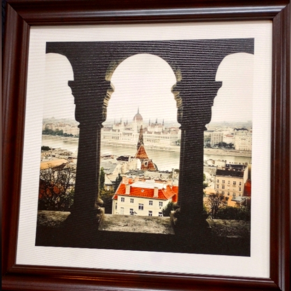 Framed Canvas Art Print of Budapest Hungary